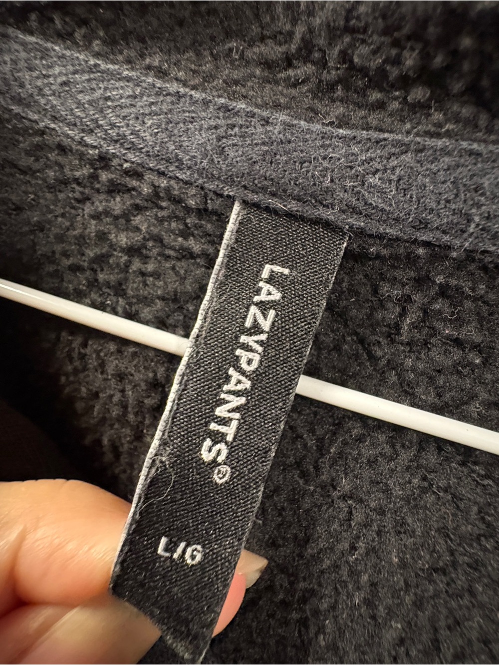 LAZYPANTS large black hoodie sweatshirt - Picture 4 of 5